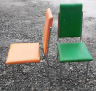 Retro židle koženka barevná - mix barev (Retro leatherette chairs color - color mix) 